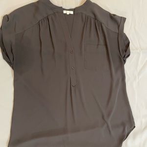 Womens grey flowy blouse